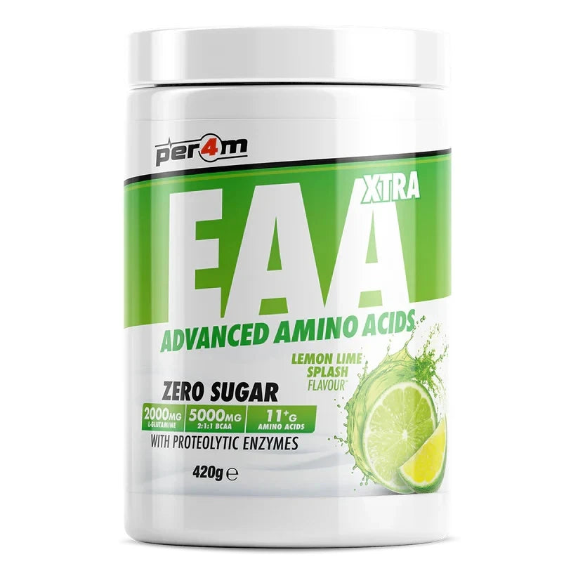 EAA XTRA amino acid formula powder and scoop