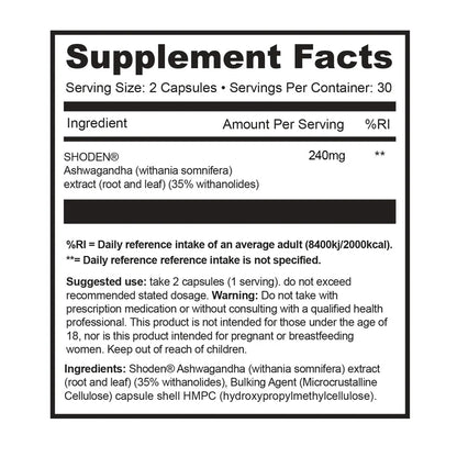 Shoden Ashwagandha - 60 Capsules